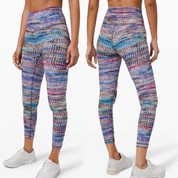 lululemon athletica Pants - Lululemon Wunder Train High-Rise Tight 25" | Digital Oasis White Multi